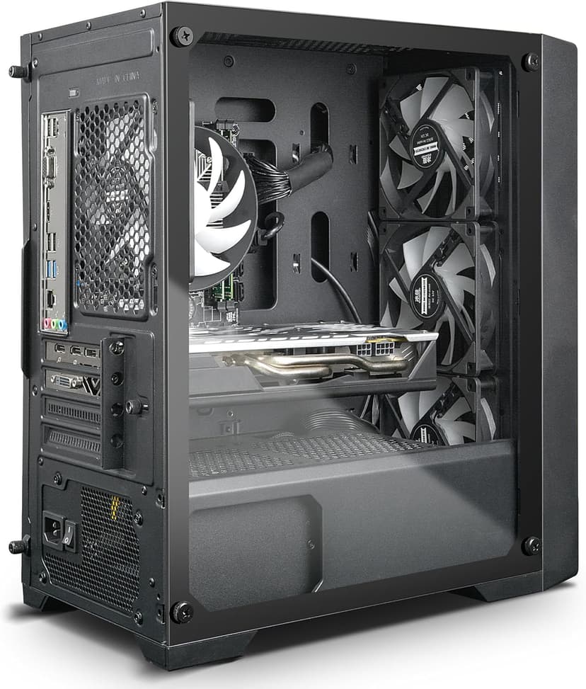 Blackout Computers Gaming Desktop PC Computer, Intel Core i7 3.6 GHz up to 4.0 GHz,AMD Radeon RX 580 8G GDDR5,16GB RAM,1TB NVME SSD, Windows 10 Pro, WiFi, Bluetooth 5.0, VR Ready,RGB Fans x4 (Renewed)