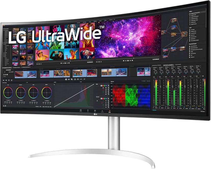 LG 40WP95C-W 40” UltraWide Curved WUHD (5120 x 2160) 5K2K Nano IPS Computer Monitor, DCI-P3 98% (Typ.) HDR10, Thunderbolt 4 w/ 96W PD, 3-Side Virtually Borderless Design Tilt/Height/Swivel Stand,Black