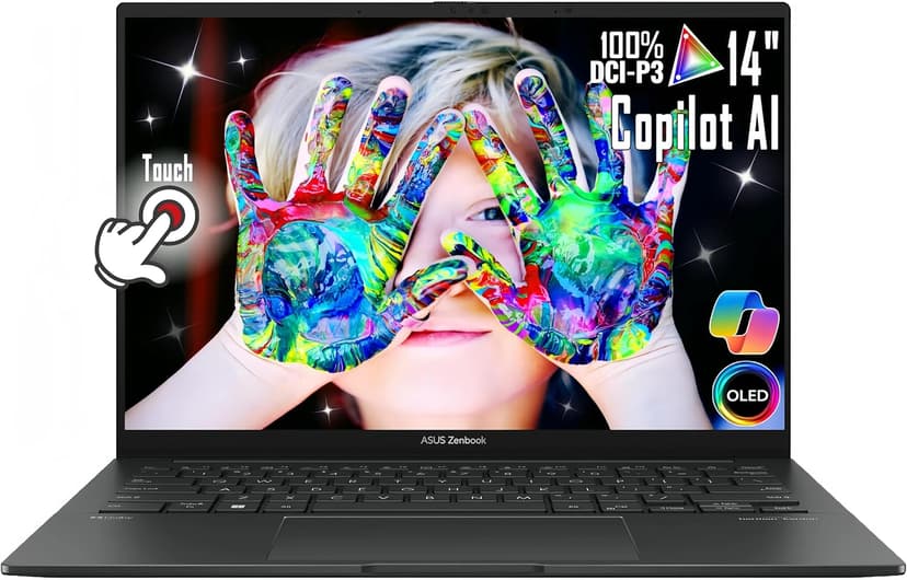 ASUS Zenbook 14 WUXGA Touch AI Ready OLED Business Laptop, 14Cores Intel Ultra 5-125H(Beats i7-1370P), Win11, Wi-Fi 6E, FHD IR Webcam, 2X Thunderbolt 4, w/Mousepad (8GB LPDDR5 RAM | 512GB PCIe SSD)