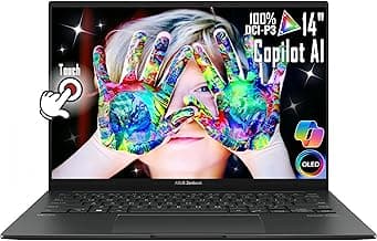 ASUS Zenbook 14 WUXGA Touch AI Ready OLED Business Laptop, 14Cores Intel Ultra 5-125H(Beats i7-1370P), Win11, Wi-Fi 6E, FHD IR Webcam, 2X Thunderbolt 4, w/Mousepad (8GB LPDDR5 RAM | 512GB PCIe SSD)