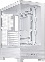 ASUS A31 White ATX Mid-Tower Gaming Case, Dual-Sided Tempered Glass, Frameless Design, BTF Hidden Connectors, 360 AIO Support, 8° Angled Base, ARGB Ready, Optimized Airflow, Seamless Cable Management