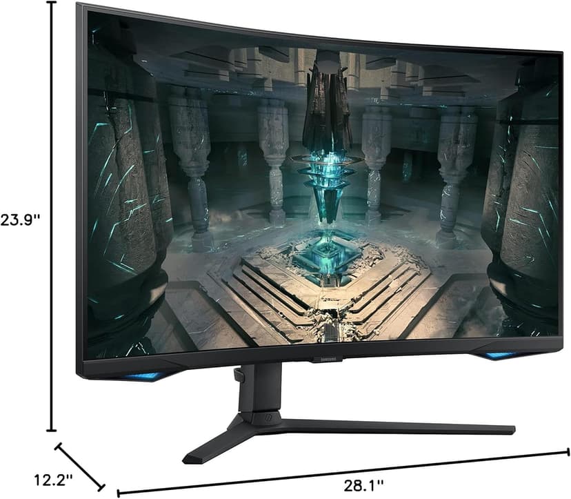Samsung 32" Odyssey QHD G65B Curved Gaming Monitor, 240Hz, 1ms (GTG), HDR 600, Gaming Hub, 1000R, AMD FreeSync Premium Pro, LS32BG652ENXGO