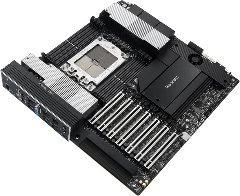 ASUS Pro WS WRX90E-SAGE SE EEB Workstation Motherboard, AMD Ryzen™ Threadripper™ PRO 7000 WX-Series, ECC R-DIMM DDR5, 32 Power-Stage,7xPCIe 5.0x16, PCIe 5.0 M.2, 10Gb & 2.5Gb LAN, Multi-GPU Support