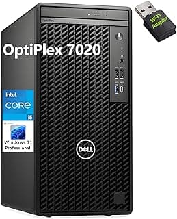 Dell OptiPlex 7020 Tower Business Desktop Computer, 12th Gen Intel Hexa-Core i5-12500 (Beat i7-11700), 32GB DDR5 RAM, 1TB PCIe SSD, DVDRW, WiFi Adapter, RJ-45, HDMI, Keyboard & Mouse, Windows 11 Pro