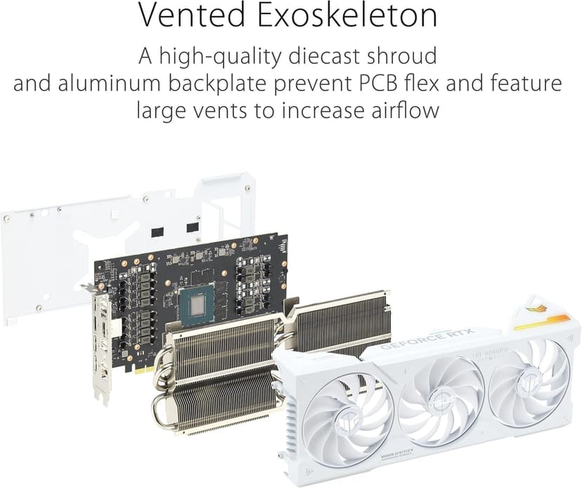 ASUS TUF Gaming GeForce RTX™ 4070 Ti Super BTF White OC Edition Gaming Graphics Card (PCIe 4.0, 16GB GDDR6X, Exclusive to BTF ATX Motherboards