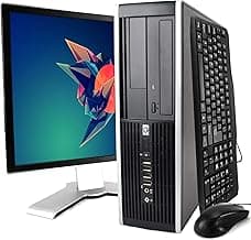 HP Professional Desktop Bundle With WiFi Adapter - Intel Quad Core i5 3.2GHz, 8GB RAM, 1TB HDD, DVD-RW, Windows 10 Pro, USB WiFi (300Mbps), 19 Inch LCD, Keyboard, Mouse (Renewed)