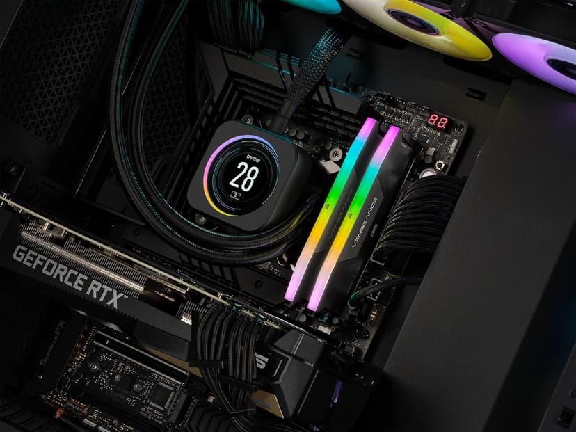 CORSAIR VENGEANCE RGB DDR5 RAM 32GB (2x16GB) 7000MHz CL34 Intel XMP iCUE Compatible Computer Memory - Black (CMH32GX5M2X7000C34)