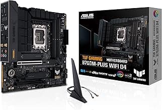 Asus TUF GAMING B760M-PLUS WIFI D4 Intel(13th and 12th Gen)LGA 1700 mATX motherboard,PCIe 5.0,2xPCIe 4.0 M.2 slots,DDR4,WiFi 6,2.5Gb LAN,USB 3.2 Gen 2x2 Type-C,front USB 3.2 Type-C,Thunderbolt (USB4)