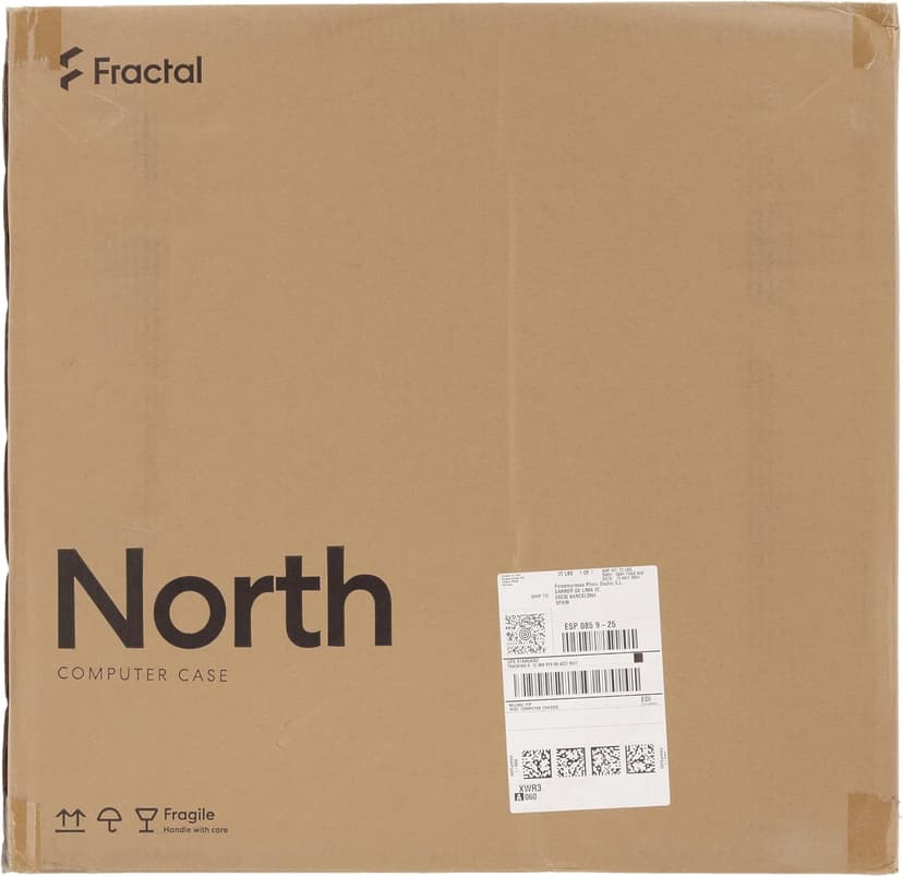 Fractal Design North - Genuine Walnut Wood Front - Mesh Side Panels - Two 140mm Aspect PWM Fans Included - Type C USB - ATX Airflow Mid Tower PC Gaming Case,Charcoal Black