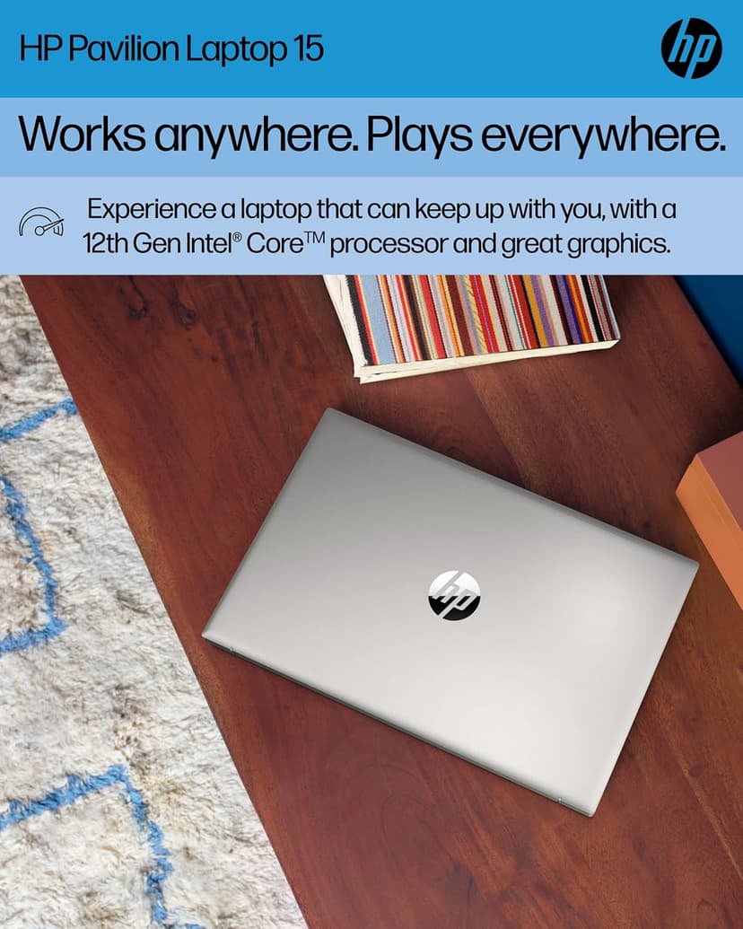 HP Pavilion 15-eg2025nr 15.6" FHD Laptop Intel Core Intel Core i7-1255U 1.7GHz 16GB RAM 512GB SSD Wi-Fi Bluetooth Webcam Windows 11 Professional(Renewed)