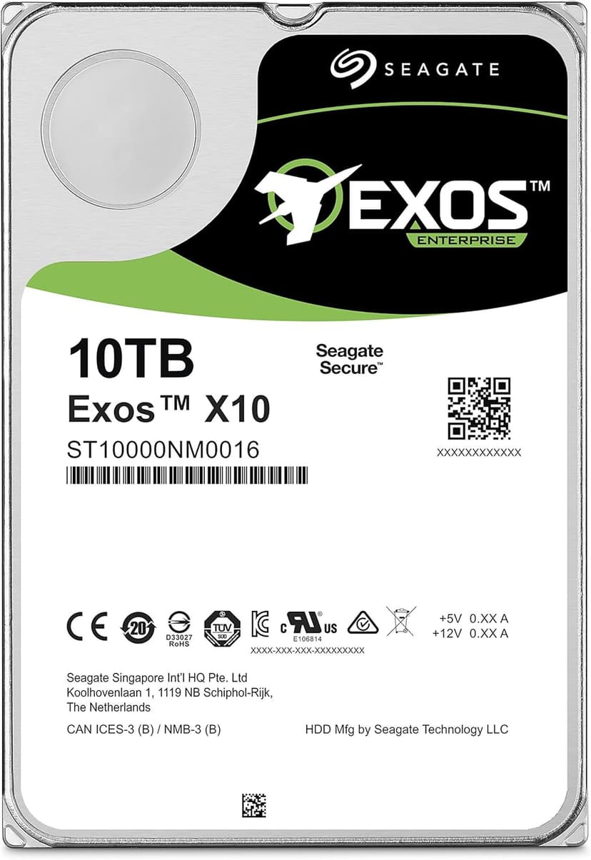 Seagate Enterprise Capacity 3.5 HDD 10TB (Helium) 7200RPM SATA 6Gb/s 256 MB Cache Internal Bare Drive (ST10000NM0016) (Renewed)