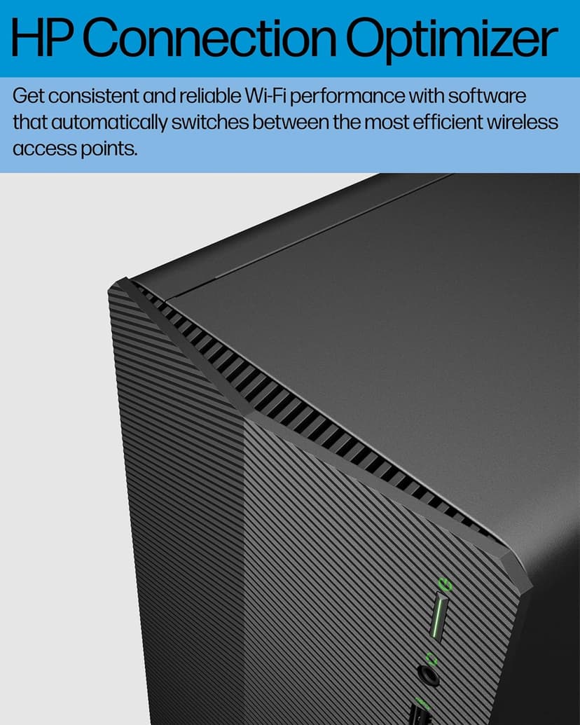 HP Pavilion Gaming Desktop, AMD Ryzen 7 5700G Processor, NVIDIA GeForce RTX 2060 graphic, 16 GB RAM, 1 TB SSD, Windows 11 Pro (TG01-2460, shadow black)