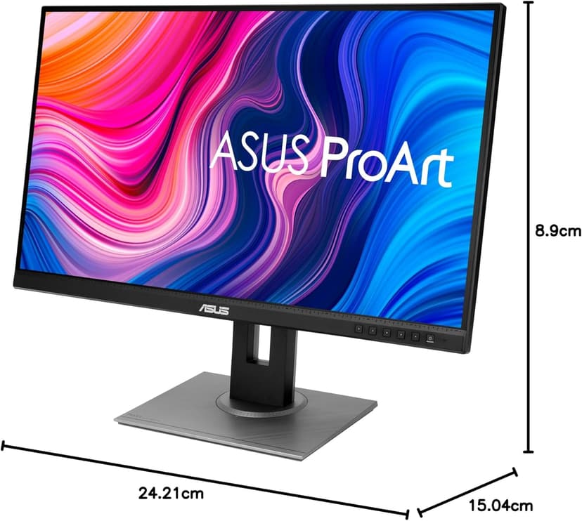 ASUS ProArt Display PA278QV 27” WQHD (2560 x 1440) Monitor, 100% sRGB/Rec. 709 ΔE < 2, IPS, DisplayPort HDMI DVI-D Mini DP, Calman Verified, Anti-glare, Tilt Pivot Swivel Height Adjustable, Black