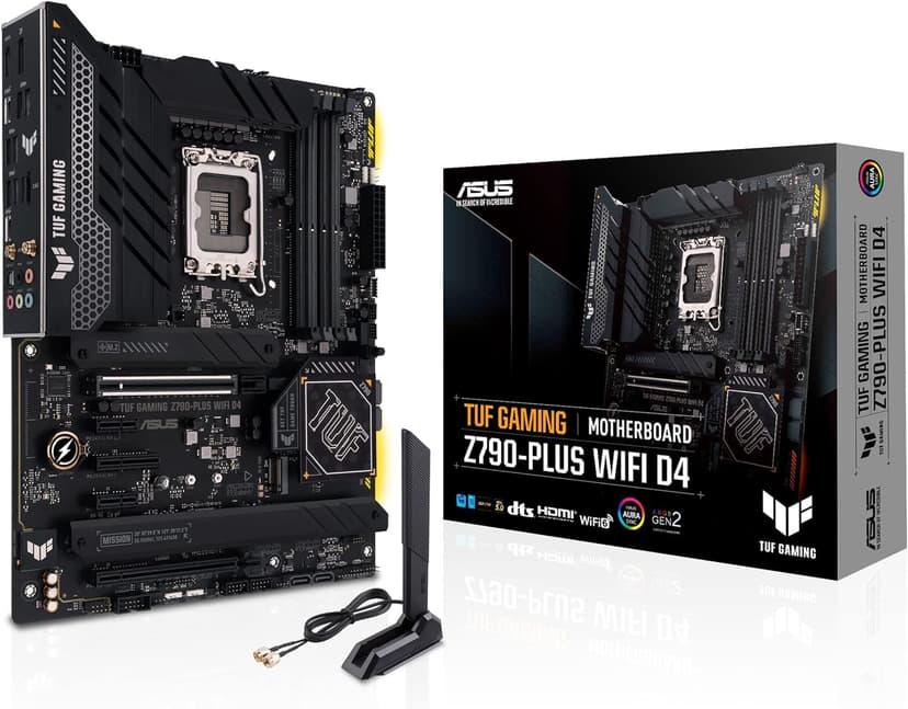 ASUS TUF Gaming Z790-Plus WiFi D4 LGA 1700(Intel 14th,12th&13th Gen) ATX Gaming Motherboard(PCIe 5.0, DDR4,4xM.2 Slots,16+1 DrMOS, WiFi 6,2.5Gb LAN, Front USB 3.2 Gen 2 Type-C, Thunderbolt 4/USB4)