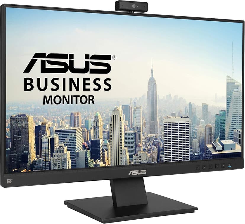 ASUS BE24EQK 23.8” Business Monitor with 1080P Full HD IPS, Eye Care, DisplayPort HDMI, Frameless, Built-in Adjustable 2MP Webcam, Mic Array, Stereo speaker, Video Conference,BLACK