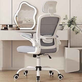 Mimoglad Office Chair, High Back Ergonomic Desk Chair with Adjustable Lumbar Support and Headrest, Swivel Task Chair with flip-up Armrests for Guitar Playing