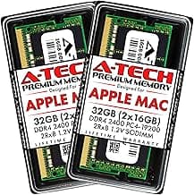 A-Tech Components 32GB (2x16GB) RAM for Apple iMac 2017 (27 inch Retina 5K & 21.5 inch Retina 4K) | DDR4 2400MHz SODIMM PC4-19200 2Rx8 1.2V 260-Pin SO-DIMM Memory Upgrade Kit