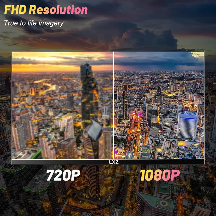 LXZ Gaming Monitor 24.5 inch, 200hz Monitor FHD 1080P Frameless IPS Display with Eye Care, DP/HDMI, Wall Mount Compatible - Black