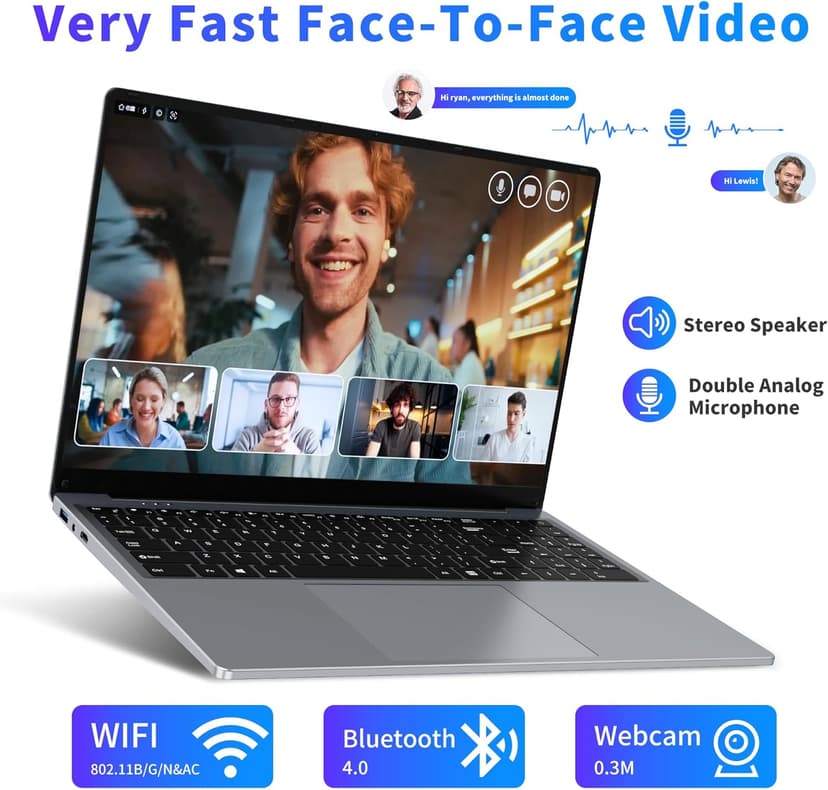 16 Inch Laptop Computer, Gaming Laptop 2025, 16GB RAM 1TB SSD, N150 Processor(Up to 3.6GHz), FHD 1920 * 1200, 180° Open, Backlit, BT4 WIFI5, Windows 11 Pro, 6000 mAh Battery, Student