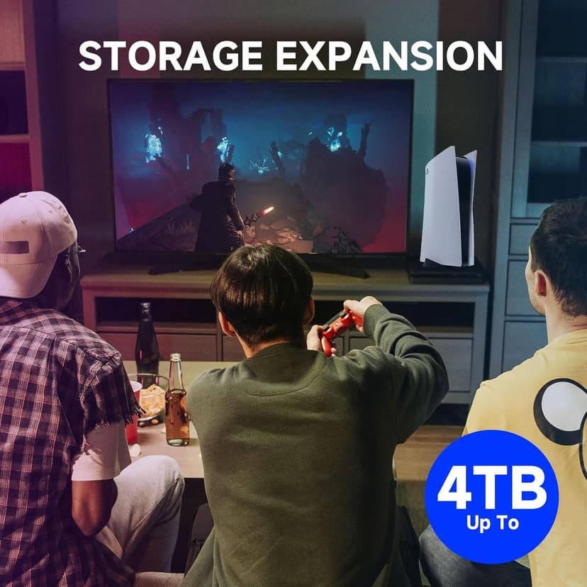 4TB NVMe Internal Gaming SSD for PS5 with Heatsink, Up to 7300MB/s M.2 SSD PCIe Gen 4 SSD Storage Expansion Compatible with PS5, Internal Solid State Drive for Gamers, Professionals, Creators