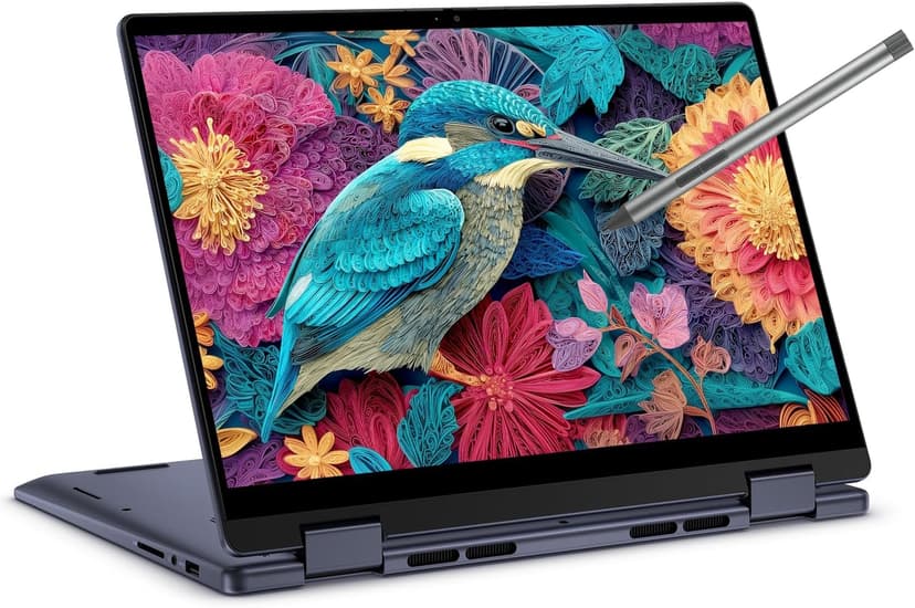 Dell Inspiron 14 Linux Laptop Computer, 2-in-1 14" FHD+ Touchscreen PC, AMD Ryzen 5-8640HS, 32GB DDR5 RAM, 2TB SSD, Backlit Keyboard, Fingerprint, SD Card Reader, Stylus Pen, Linux Ubuntu OS