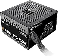 Thermaltake Smart BM3 750W 80Plus Bronze ATX 3.0 & PCIE 5.0 Ready Semi-Modular Power Supply; 105°C/221°F Japanese Capacitor; 5 Year Warranty; PS-SPD-0750MNFABU-3