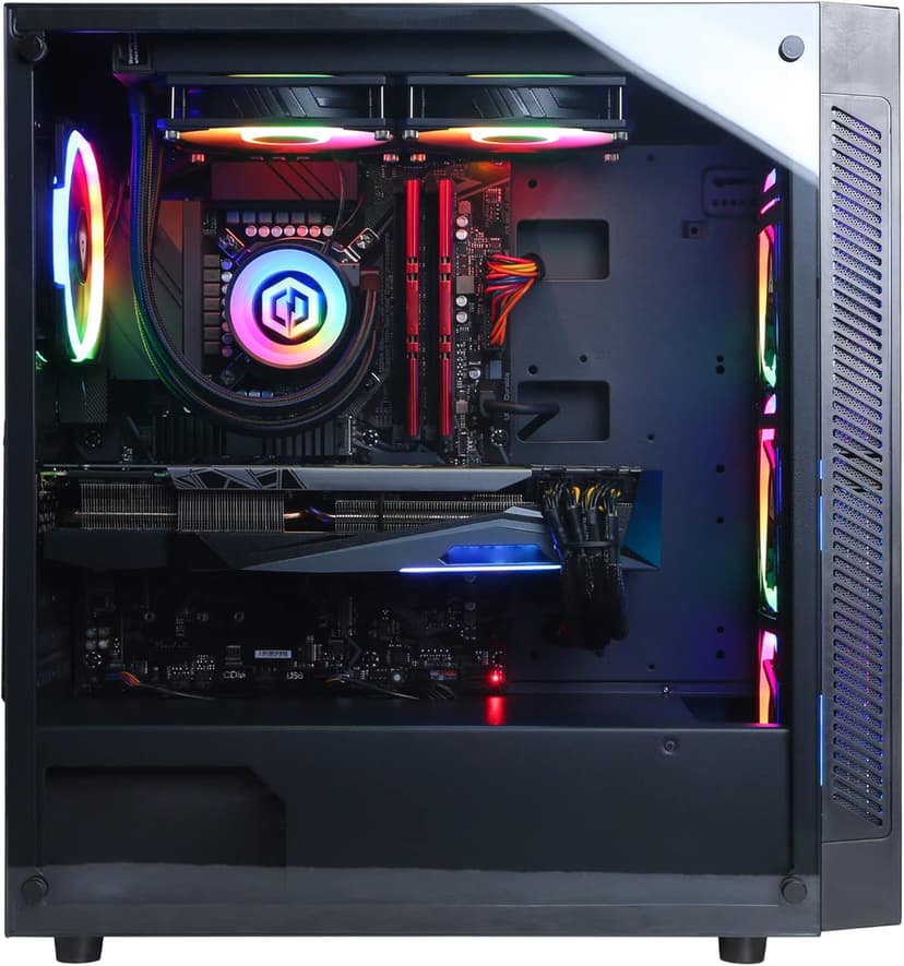 CYBERRPOWERPC Gamer Xtreme VR Gaming PC, Intel Core i7-12700KF 3.6GHz, GeForce RTX 3060 12GB, 16GB DDR4, 500GB PCI-E NVMe SSD, 2TB HDD, WiFi Ready & Win 11 Home (GXiVR8400A10), Black