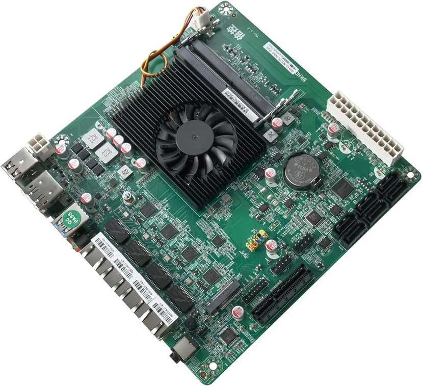 NAS Motherboard N5105,4 Port i226/ i225 2.5GbE LAN,M.2 NVMe, 6*SATA3.0,2*DDR4, 1*PCIe4.0, Mini ITX Soft Router VPN Openwrt Barebone Micro Appliance DIY