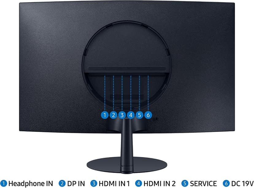 Samsung 27-Inch S39C Series FHD Curved Gaming Monitor, 75Hz, AMD FreeSync, Game Mode, Advanced Eye Comfort, Frameless Display, Built in Speakers, Slim Metal Stand, LS27C392EANXGO, Black