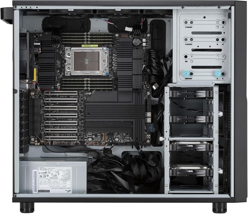 ASUS ExpertCenter Pro ET900A X9-B-2000 Performance AI Barebones Workstation Supports AMD RYZEN™ Threadripper™ PRO 7000, DDR5 ECC, 2X 10GbE, up to 4 NVIDIA® Quadro RTX™, 4X M.2, USB Type-C, 2000W PSU