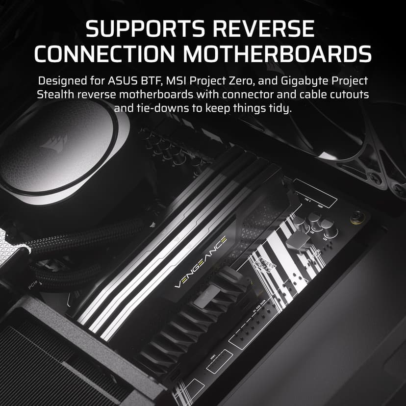 CORSAIR 4000D RS ARGB Frame Modular Mid-Tower ATX PC Case – High Airflow, 3X Pre-Installed RS ARGB Fans, InfiniRail™ Fan Mounting System, ASUS BTF, MSI Project Zero, Gigabyte Project Stealth – Black