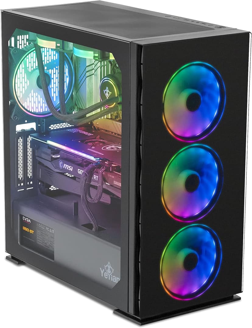 YEYIAN Yari X21 Gaming PC Computer, INTEL 12th Gen Alder Lake i9-12900KF 16-Core 3.2GHz, GeForce RTX 3080 10GB GDDR6X, 2TB NVMe Gen 4 SSD, 2TB 3.5” HDD, 32GB DDR5 4800MHz, 240mm AIO ARGB WiFi 6 BT 5.2