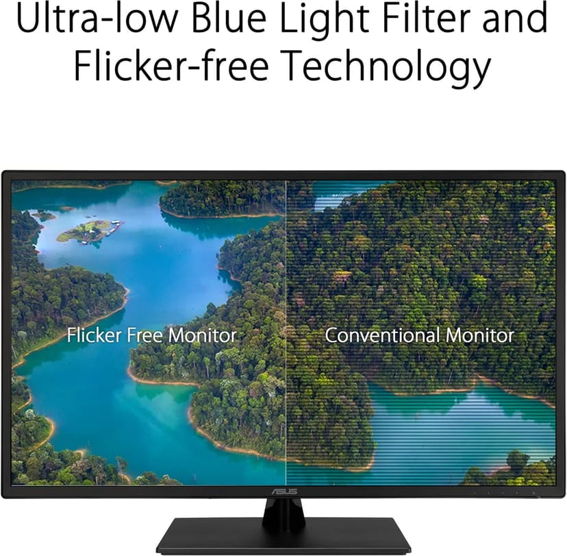 ASUS 32 Inch 1080P Monitor (VA329HE) - Full HD, IPS, 75Hz, Adaptive-Sync, Eye Care, Low Blue Light, Flicker Free, HDMI, VGA, Wall Mountable, Tilt Adjustable, Black