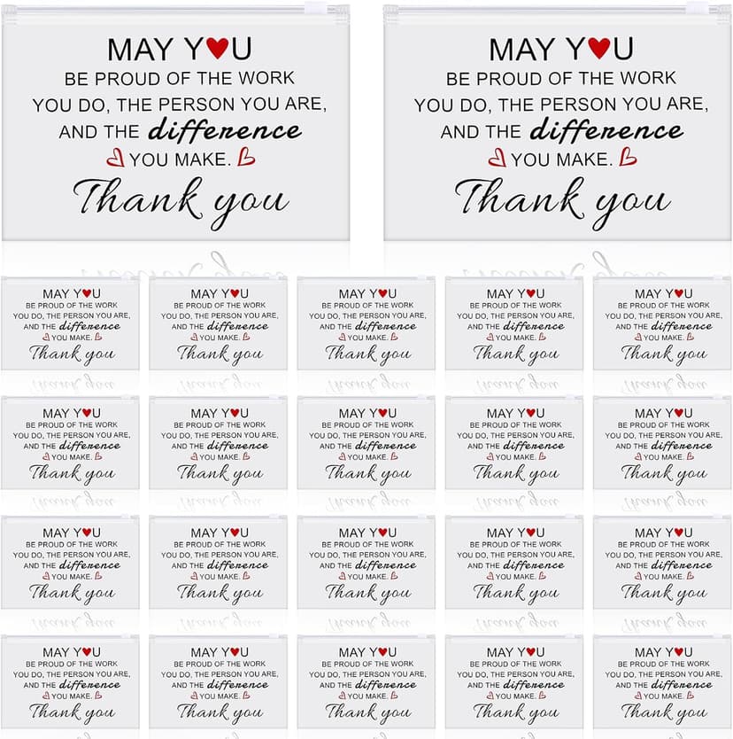 Sunnyray 60 Pcs Housekeeping Week Gifts Bulk 2025 Appreciation Gift Makeup Cosmetic Bag Bulk Thanks for Women Nurse Teacher Social Worker(Be Proud of the Work You Do)