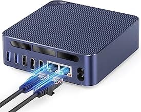Beelink EQ14 Mini PC, Intel Twin Lake N150(Up to 3.6GHz) 16GB DDR4 500GB NVMe SSD, 2.5G Dual LAN Mini Computer Supports WiFi6, BT5.2, USB3.2, 4K@60Hz Dual HDMI Display, Home-Server/Network Firewall