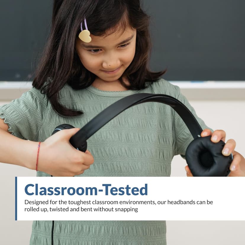 Cyber Acoustics 3.5mm Stereo Headset (AC-5002) with Noise Canceling Microphone for PCs, Tablets, and Cell Phones in The Classroom or Home