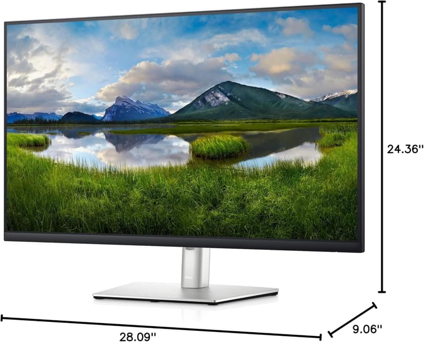 Dell P3221D 31.5", QHD Wide 1440p LCD Monitor - 16:9 - Black
