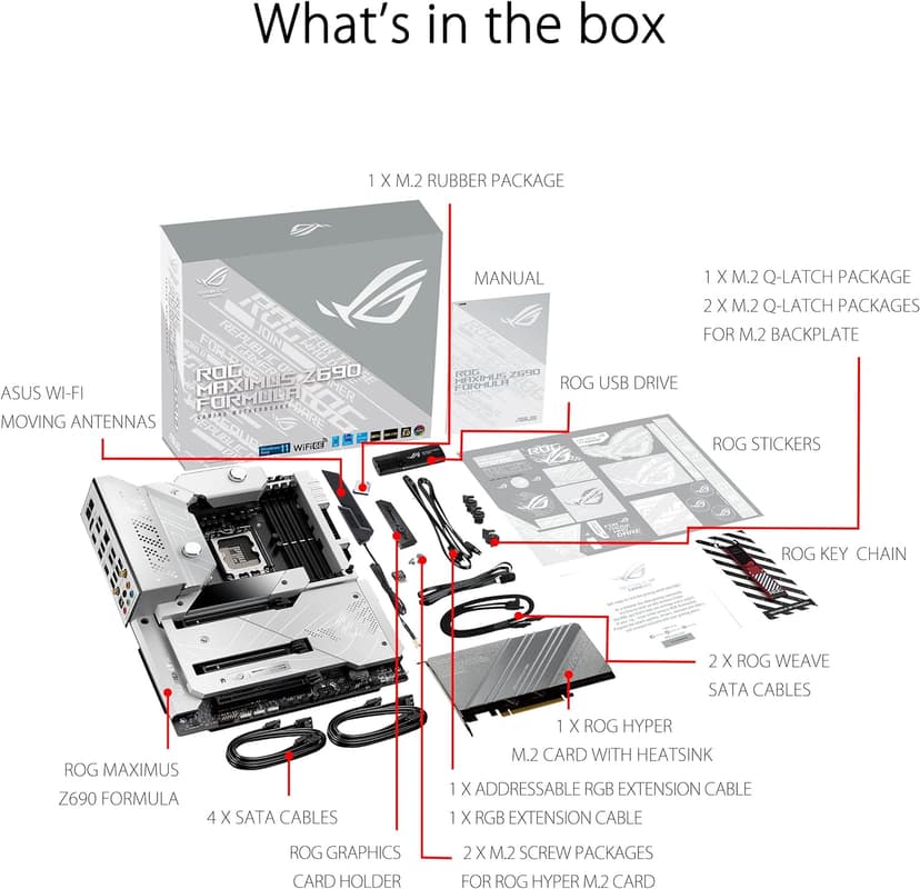 ASUS ROG Maximus Z690 Formula ATX Motherboard with Water Cooling, WiFi 6E, PCIe 5.0, DDR5, Thunderbolt 4 - For Intel 12th Gen CPU