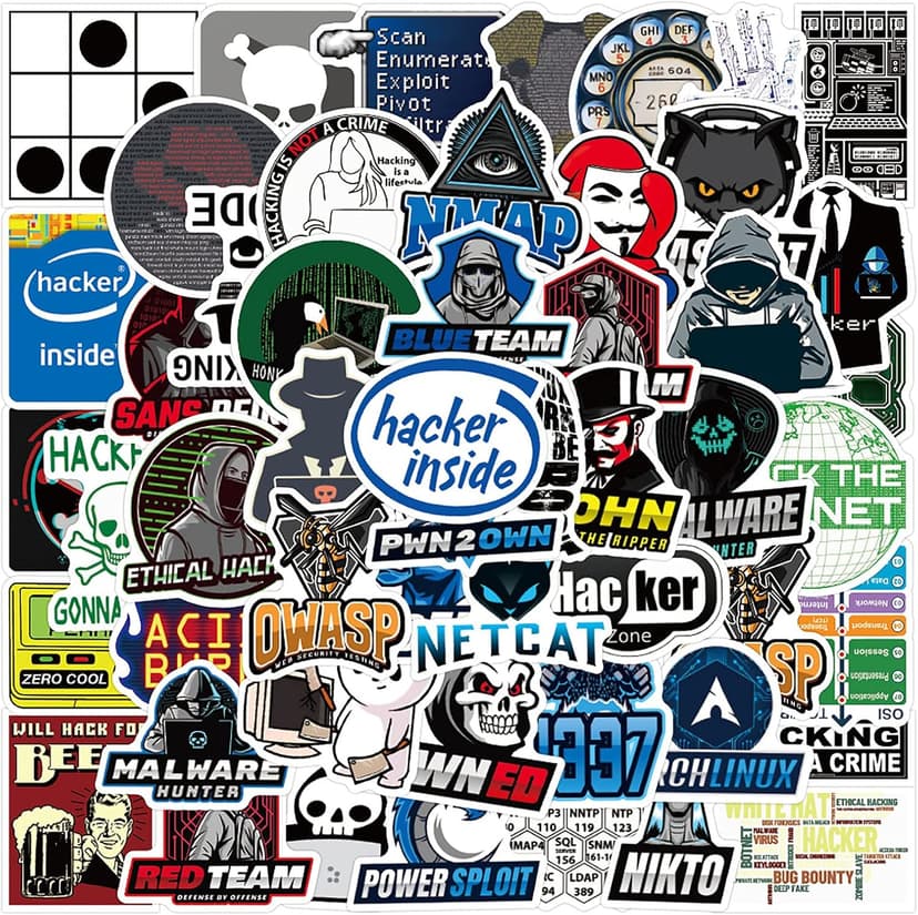 50pcs Cool Teen Aesthetic Vinyl Waterproof Stickers for Laptop Water Bottle Computer Skateboard Luggage Graffiti Trendy Decals