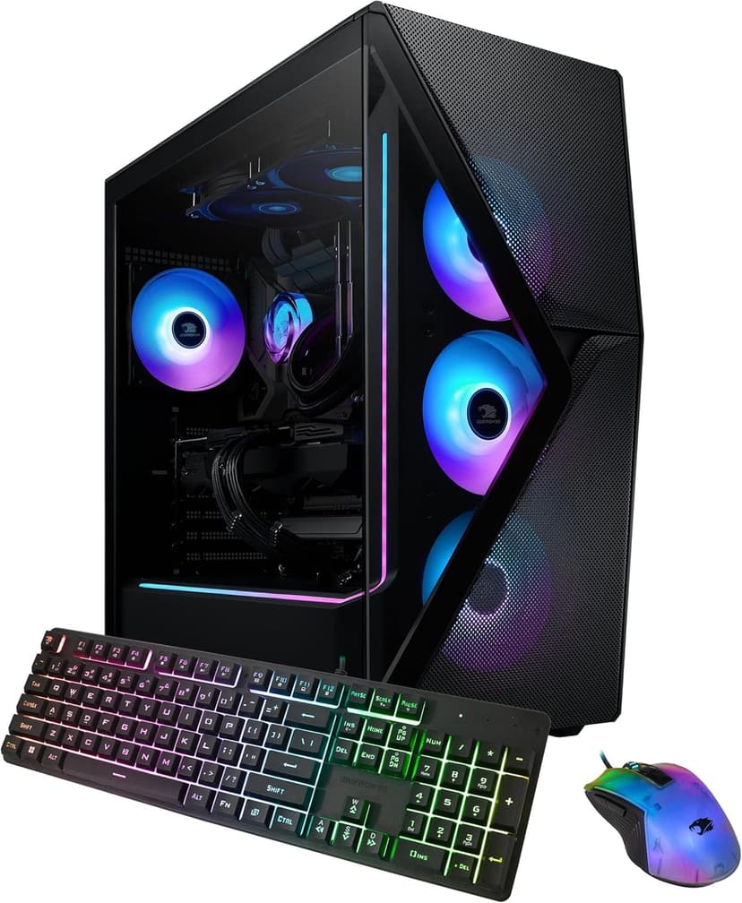 iBUYPOWER Slate MESH Gaming PC Desktop Computer (AMD Ryzen 7 9700X CPU, AMD Radeon RX 7800XT 16GB GPU, 32GB DDR5 Non-RGB 5200MHz RAM (16x2), 1TB NVMe SSD, WiFi Ready, Windows 11 Home) - SMA7R78XT02