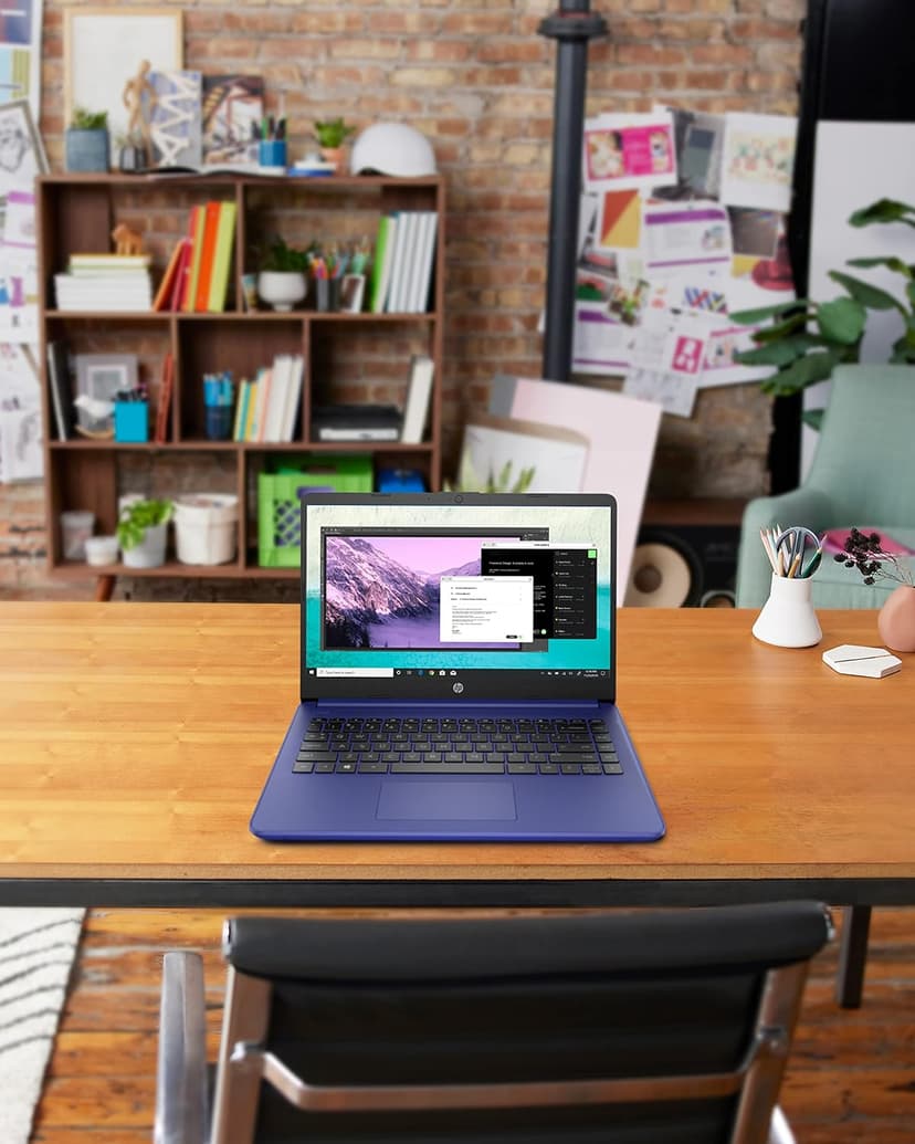 HP 14 Laptop, Intel Celeron N4020, 4 GB RAM, 64 GB Storage, 14-inch HD Touchscreen, Windows 11 Home, Thin & Portable, 4K Graphics, One Year of Microsoft 365 (14-dq0050nr, Indigo Blue)