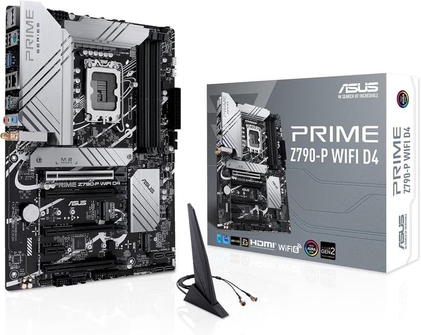 ASUS Prime Z790-P WiFi D4 LGA 1700(Intel 14th,12th&13th Gen) ATX motherboard (PCIe 5.0,DDR4,14+1DrMOS,3x M.2,WiFi 6, Bluetooth v5.2,2.5Gb LAN, front panel USB 3.2 Gen 2 USB Type-C, Thunderbolt 4/USB4)