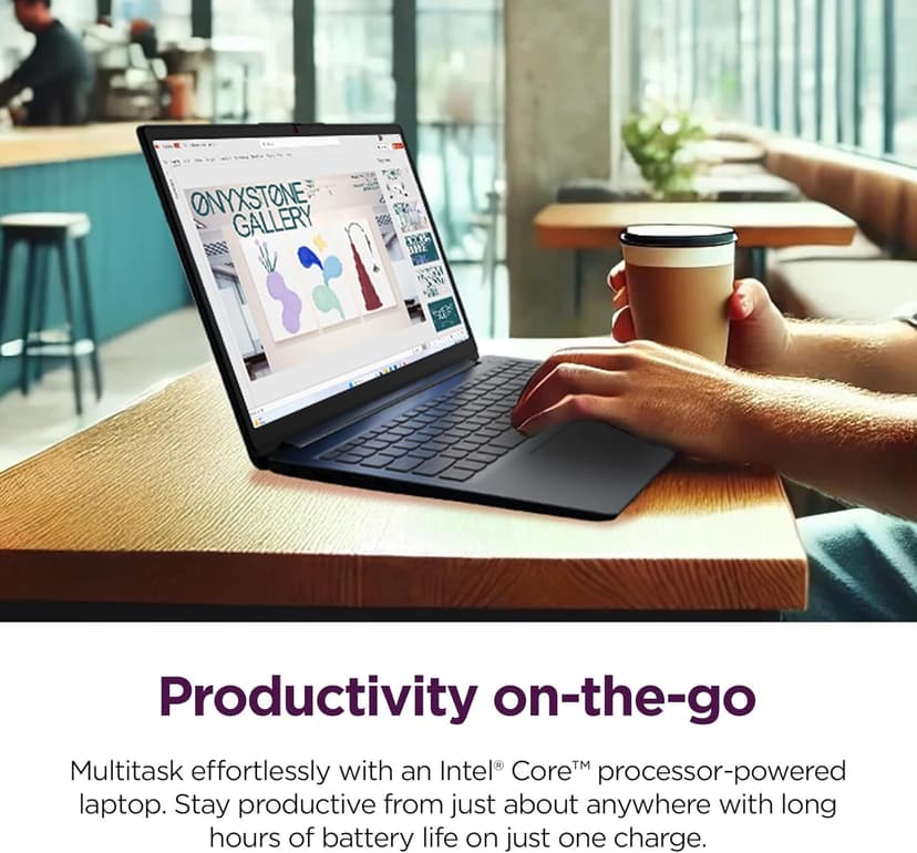 Lenovo IdeaPad Laptop for Business Student 2025, 15.6" Display, 8GB RAM + 884GB Storage (256GB SSD +128GB eMMC +500GB Ext), Dual Intel Core Processor, WiFi 6, HubxcelAccessory, Office 365 1 Yr, Win 11