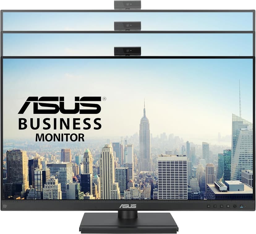 ASUS 27” 1080P Video Conferencing Monitor (BE279QFK) - Full HD, IPS, 100Hz, Frameless, Built-in Webcam, Mic Array, Speaker, Height Adjustable, Ergonomic Design, Eye Care, Wall Mountable, 3 yr warranty