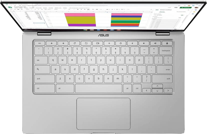 ASUS Chromebook Flip C434 2-In-1 Laptop, 14" Full HD Touchscreen 4-Way NanoEdge, Intel Core M3-8100Y Processor, 4GB RAM, 64GB eMMC Storage, All-Metal Body, Backlit KB, Chrome OS- C434TA-DSM4T, Silver