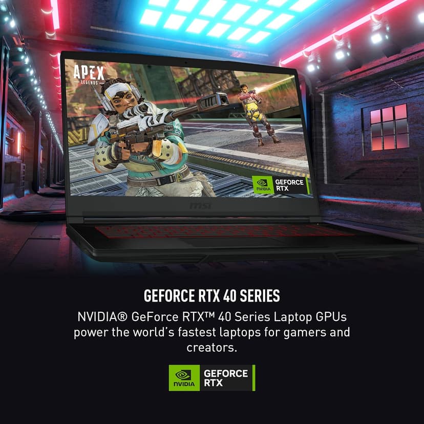 MSI Thin GF63 15.6" 144Hz Gaming Laptop: 12th Gen Intel Core i7, NVIDIA GeForce RTX 4050, 16GB DDR4, 512GB NVMe SSD, Type-C, Cooler Boost 5, Win11 Home: Black 12VE-066US