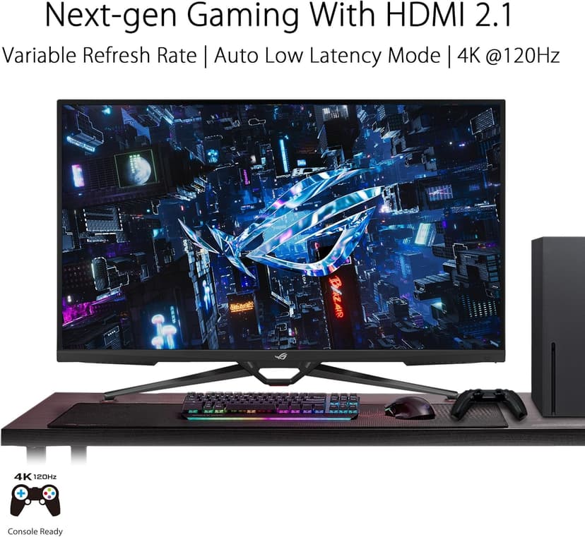 ASUS ROG Swift 38” 4K HDMI 2.1 HDR DSC Gaming Monitor (PG38UQ) - UHD (3840 x 2160), 144Hz, 1ms, Fast IPS, G-SYNC Compatible, Speakers, FreeSync Premium Pro, DisplayPort, DisplayHDR600, 98% DCI-P3