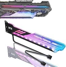 EZDIY-FAB RGB GPU Holder 5V 3-Pin Colorful RGB Graphics Card GPU Support Video Card Holder Bracket, Video Card Sag Holder/Holster Bracket- 309-1