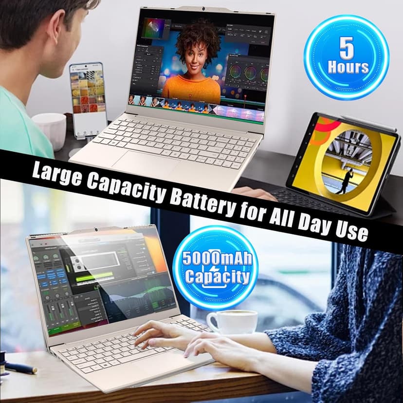 2025 New Portable Laptop,Student and Business,14" FHD IPS Display,Quad-Core N5095 Processor,8GB DDR4 RAM,512GB PCIe SSD,Numeric Keypad,2.4/5G WiFi,38WH Battery,Webcam,Mini HDMI,USB(Pink)