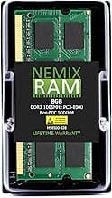 NEMIX RAM 8GB (1X8GB) DDR3 1066MHZ PC3-8500 2Rx8 1.5V 204-PIN Non-ECC SODIMM Laptop PC Memory